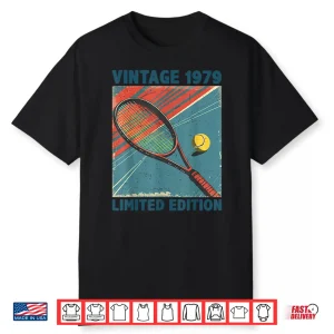 Limited Edition Nineteen Seventy Nine Tennis Lover Retro Vintage Shirt