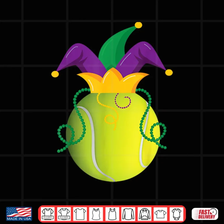 Design Jester Hat Mardi Gras Tennis Ball Professional Humor Funny Shirt
