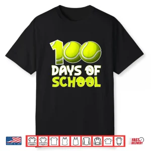 One Hundred Days Of School Tennis Professional Graphic Shirt