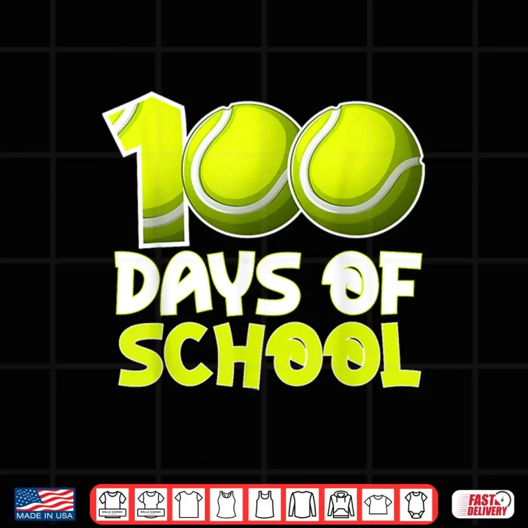 Design One Hundred Days Of School Tennis Professional Graphic Shirt