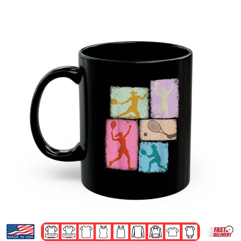 Mug Player Collage Tennis Professional Youth Coach Graphic Shirt