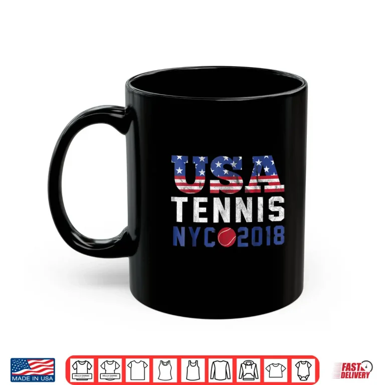 Mug US New York Twenty Eighteen Open USA Tennis Patriotic Graphic Shirt