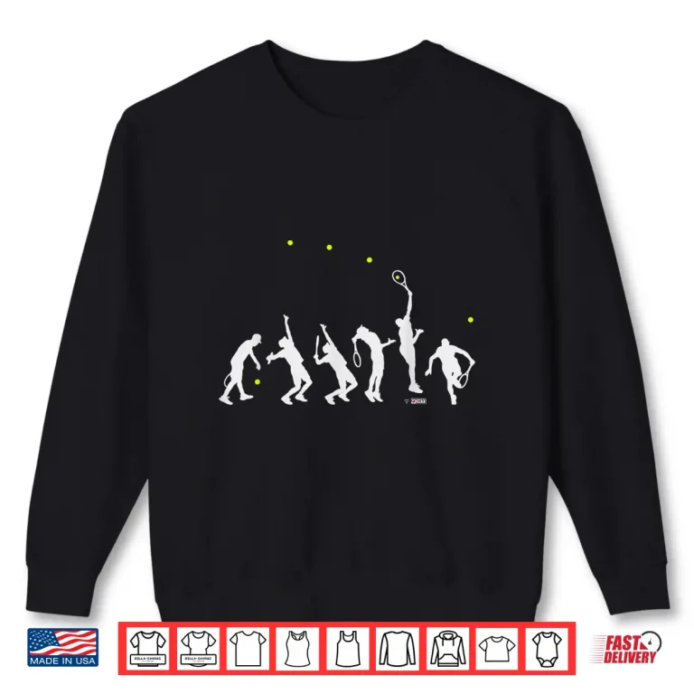 Sweatshirt Big Serve Silhouette Tennis Athletic Graphic Professional Shirt