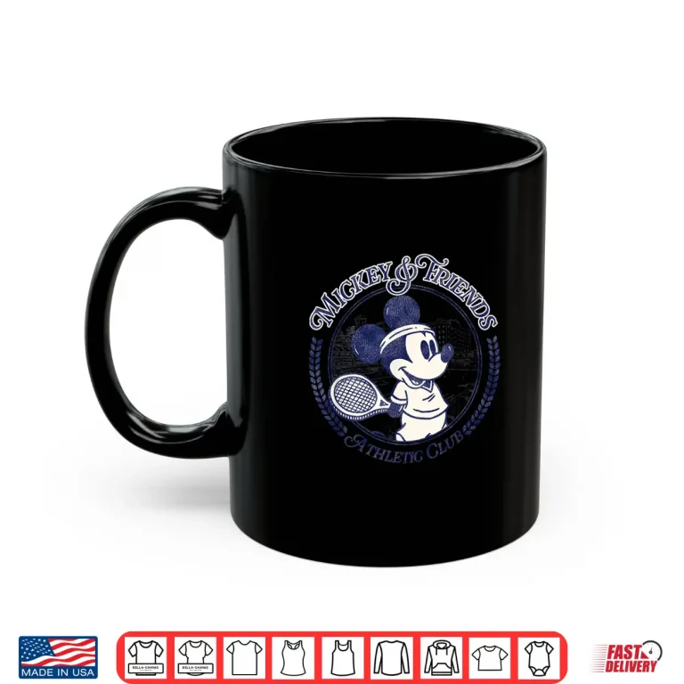 Mug Athletic Club Mickey Mouse Disney Tennis Character Graphic Shirt