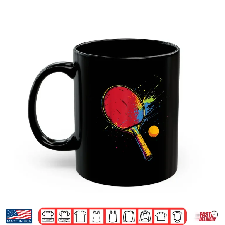 Mug Colorful Aesthetic Table Tennis Ping Pong Professional Design Shirt