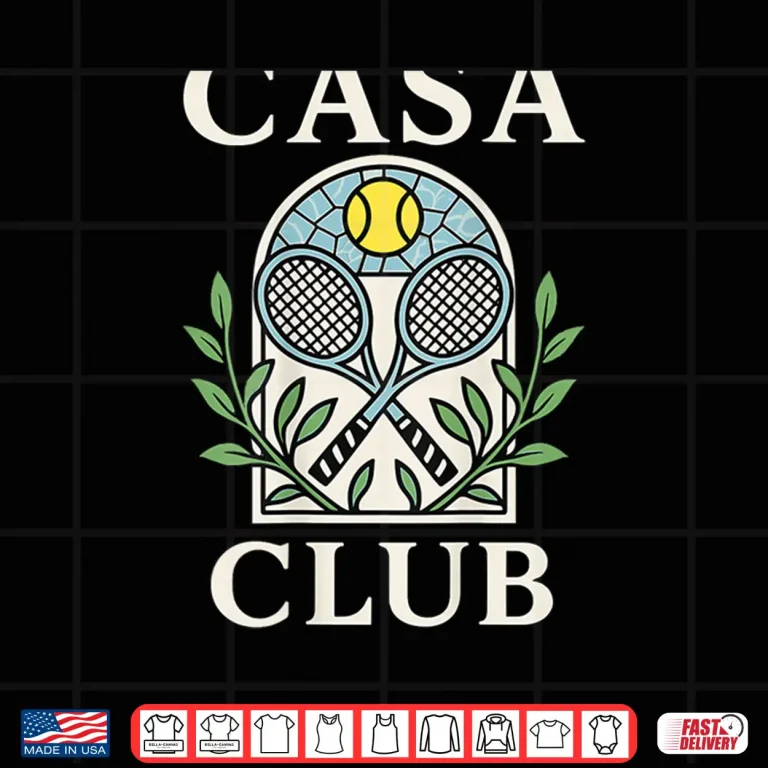 Design Casa Club Casablanca Morocco Tennis Gift Regional Aesthetic Shirt