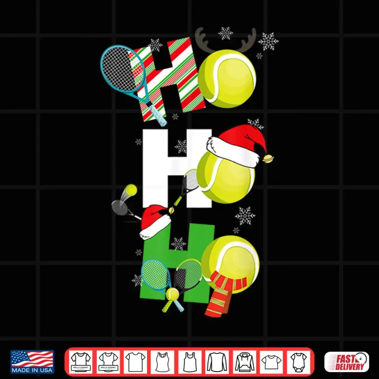 Design Christmas Pajamas Tennis Player Matching Racket Holiday Shirt