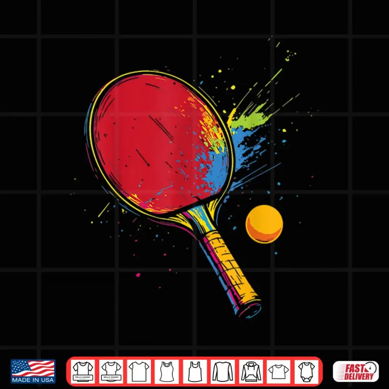Design Colorful Aesthetic Table Tennis Ping Pong Professional Design Shirt