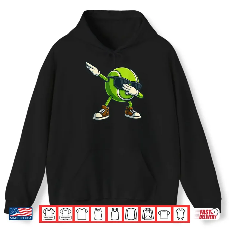 Hoodie Game Day Dabbing Tennis Cool Athletic Graphic Humor Shirt