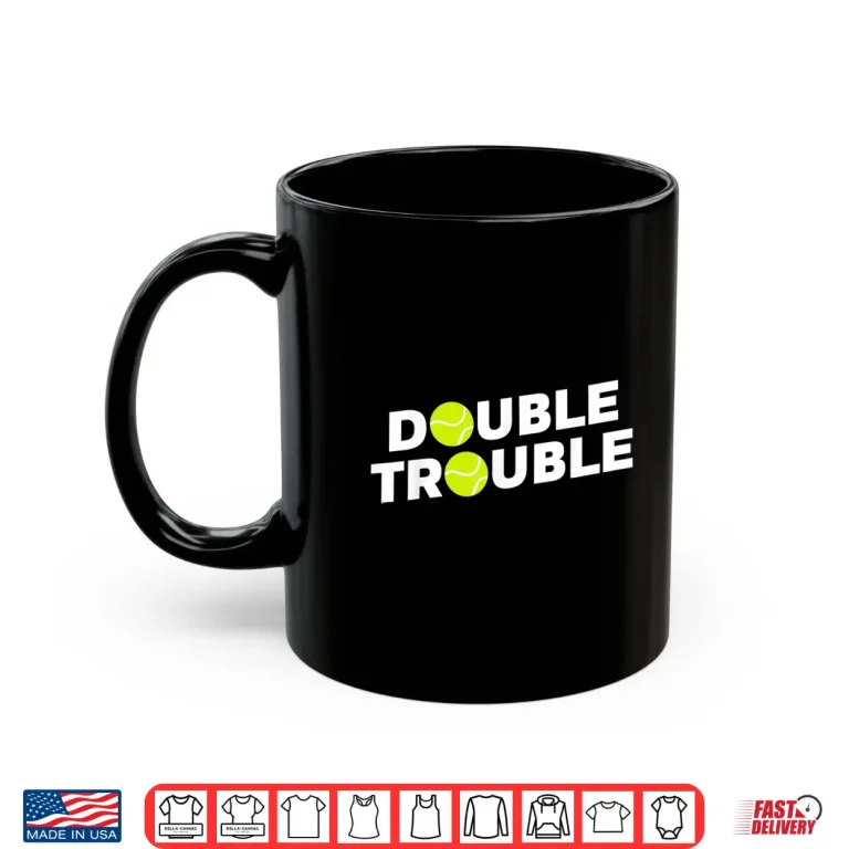 Mug Double Trouble Tennis Balls Professional Graphic Humor Shirt