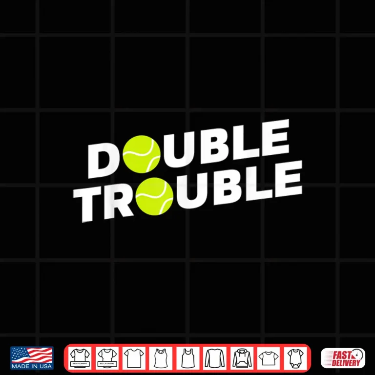 Design Double Trouble Tennis Balls Professional Graphic Humor Shirt