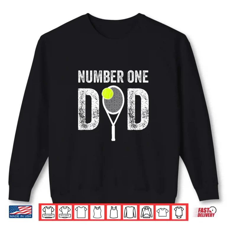 Sweatshirt Number One Parent Tennis Child Gift Identity Graphic Shirt