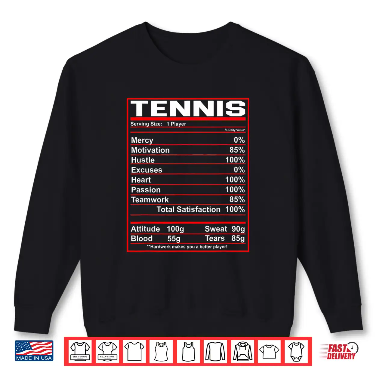 Nutrition Facts Tennis Professional Graphic Humor Funny Shirt Nutrition Facts Tennis Professional Graphic Humor Funny Shirt