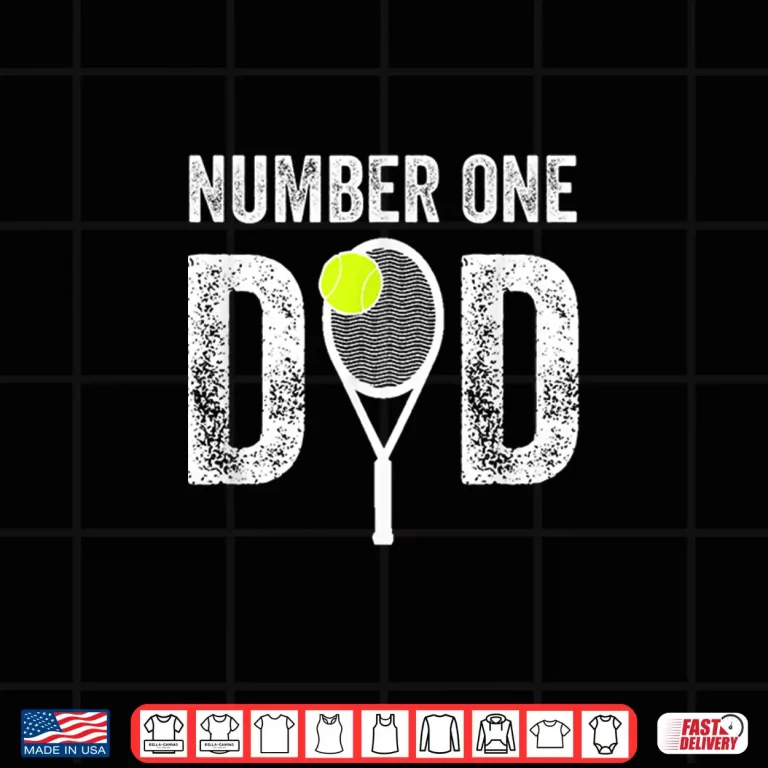 Design Number One Parent Tennis Child Gift Identity Graphic Shirt