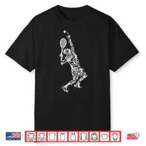 Professional Silhouette Tennis Aesthetic Graphic Minimalist Shirt