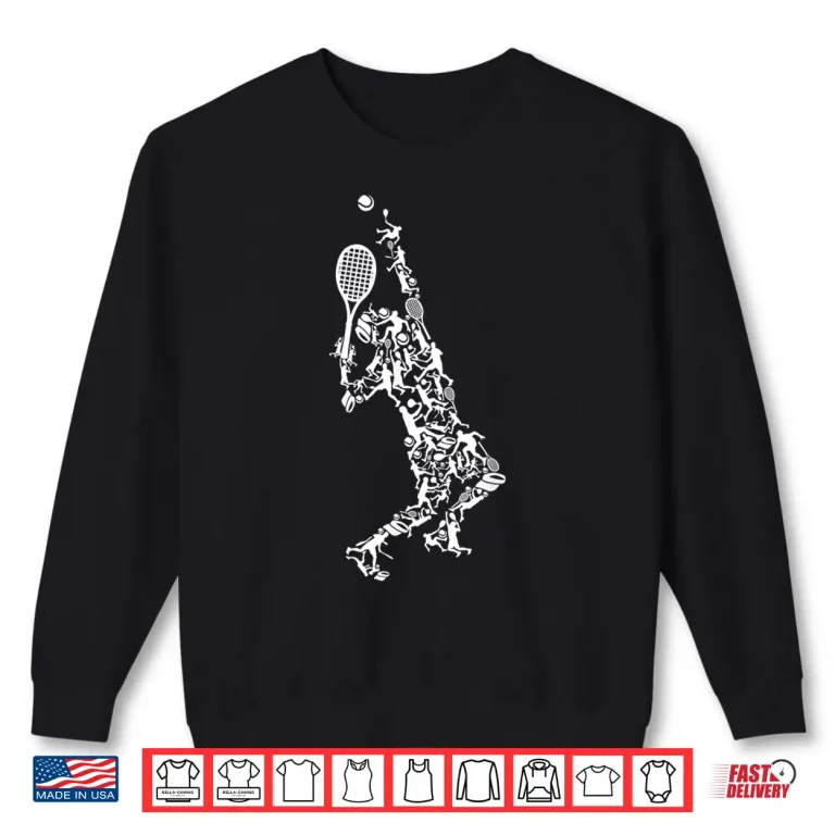 Sweatshirt Professional Silhouette Tennis Aesthetic Graphic Minimalist Shirt