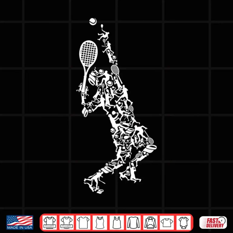 Design Professional Silhouette Tennis Aesthetic Graphic Minimalist Shirt
