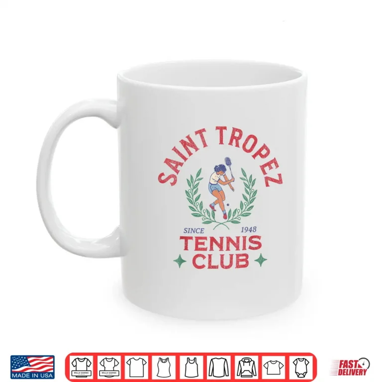 Mug Saint Tropez France Tennis Club Retro Vintage Regional Shirt