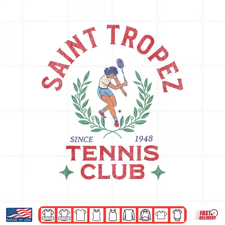 Design Saint Tropez France Tennis Club Retro Vintage Regional Shirt