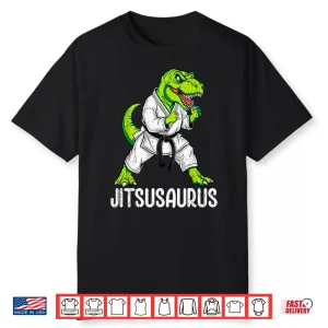 Dinosaur Design Jitsusaurus Jiu Jitsu Bjj Youth Professional Shirt