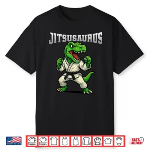 Dinosaur Design Jitsusaurus Bjj Jiu Jitsu Martial Arts Youth Shirt