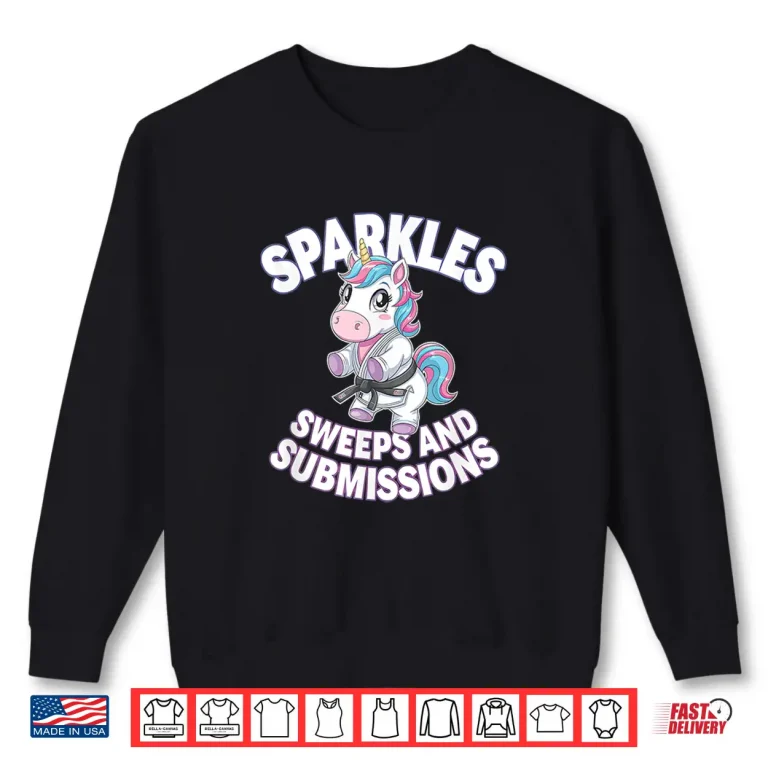 Sweatshirt Cute Grappling Design Jiu Jitsu Unicorn Professional Aesthetic Shirt