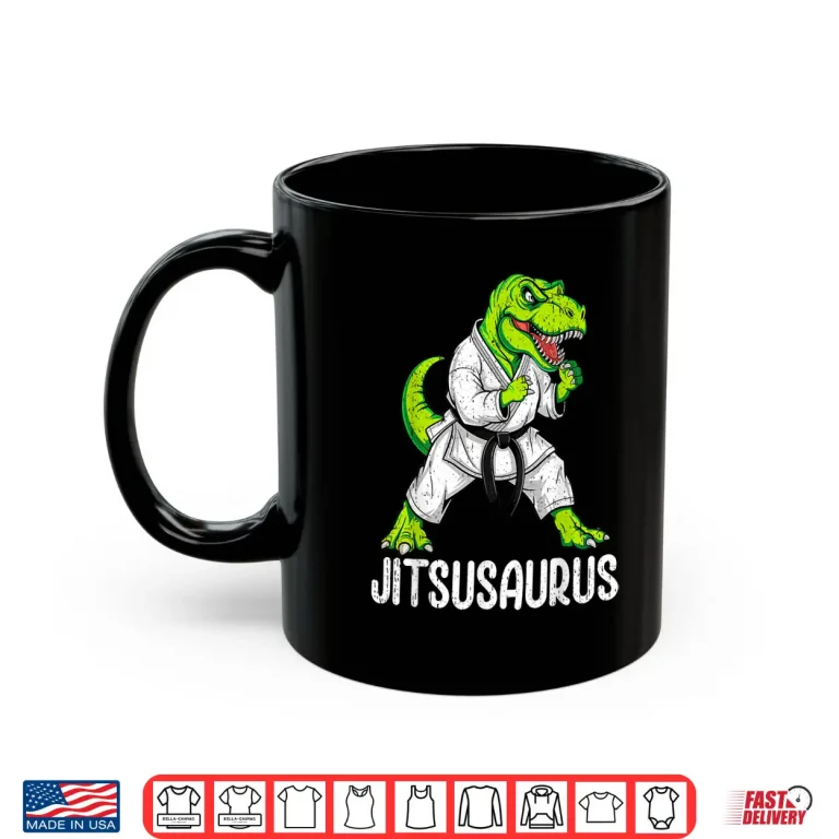 Mug Dinosaur Design Jitsusaurus Jiu Jitsu Bjj Youth Professional Shirt
