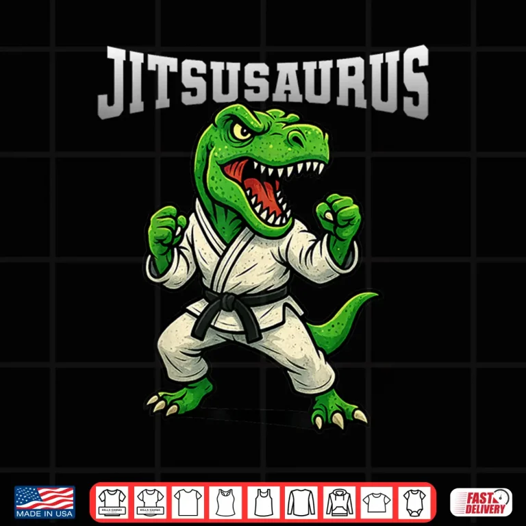 Design Dinosaur Design Jitsusaurus BJJ Jiu Jitsu Martial Arts Youth Shirt
