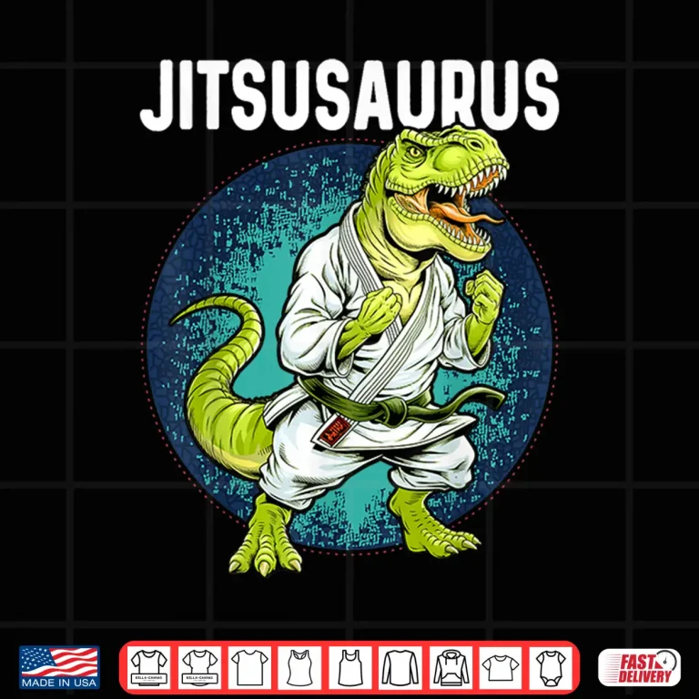Design Dinosaur Design Jitsusaurus Jiu Jitsu Bjj Youth Humor Funny Shirt