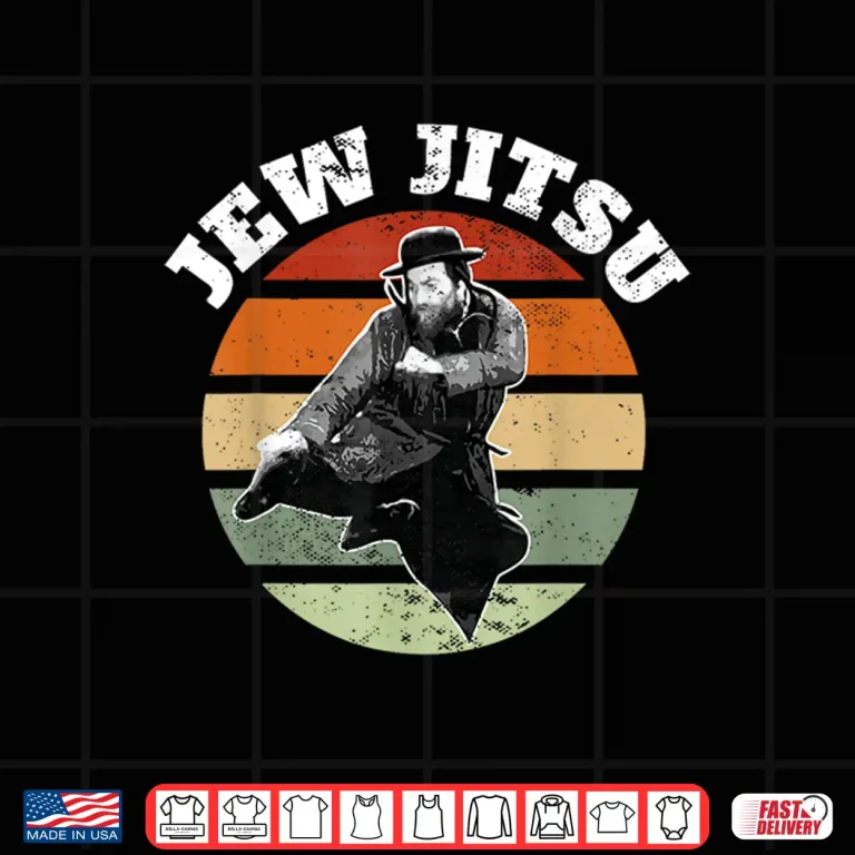 Design Jewish Rabbi Martial Arts Jew Jitsu BJJ Jiu Jitsu Humor Shirt