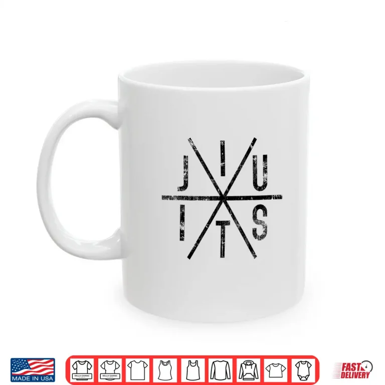 Mug Distressed Black Ink Brazilian Jiu Jitsu BJJ Professional Design Shirt