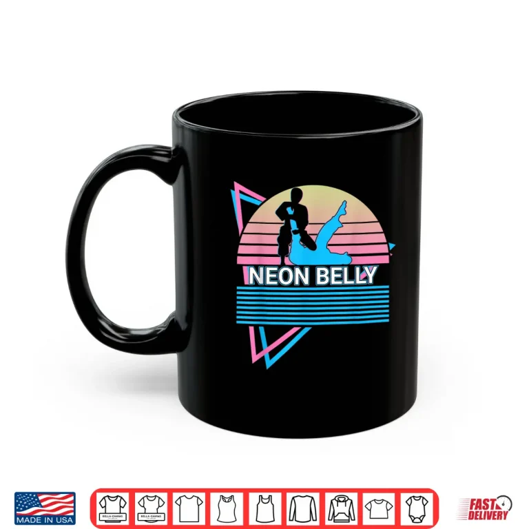 Mug Retro Neon Belly Jiu Jitsu BJJ Professional Humor Funny Shirt 1