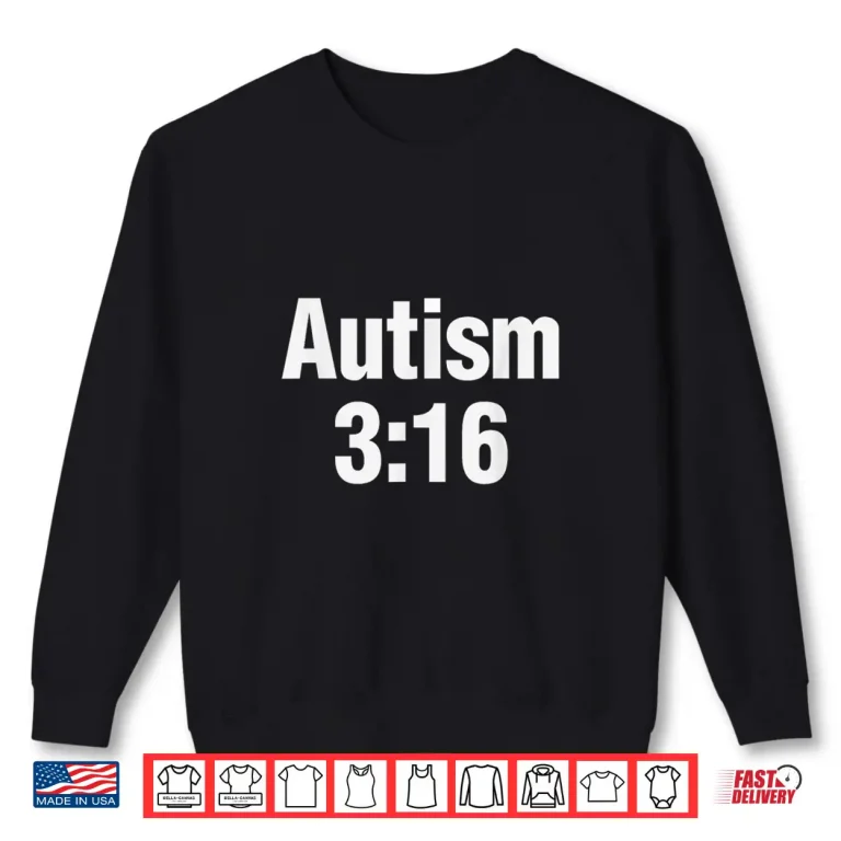 Sweatshirt Three Sixteen Graphic Autism Awareness Professional Support Shirt