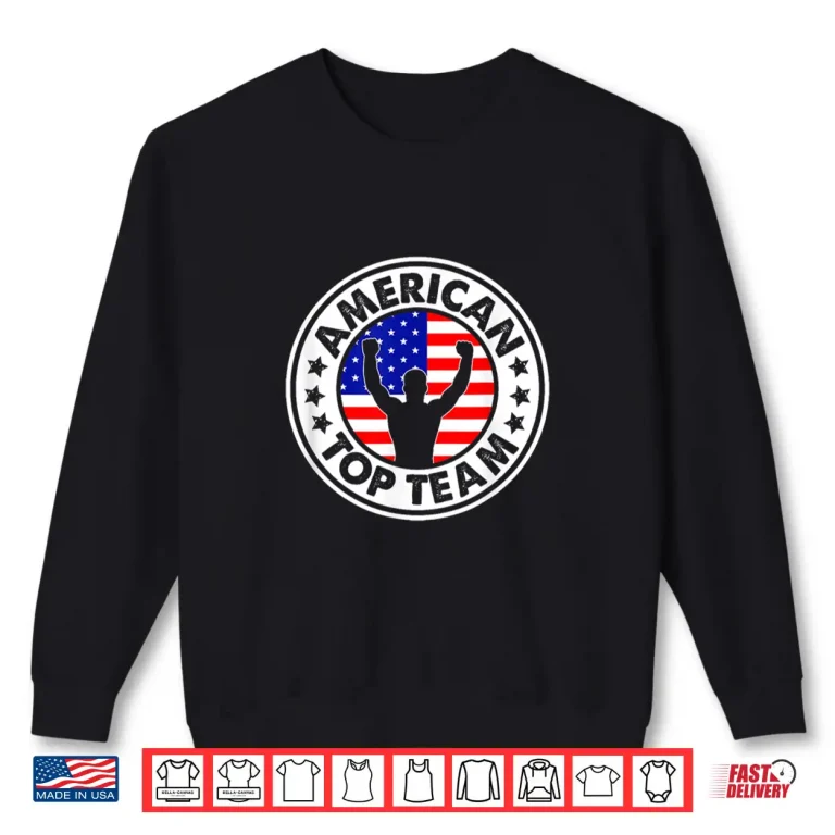 Sweatshirt Top Team American Flag BJJ Brazilian Jiu Jitsu Professional Graphic Shirt 1