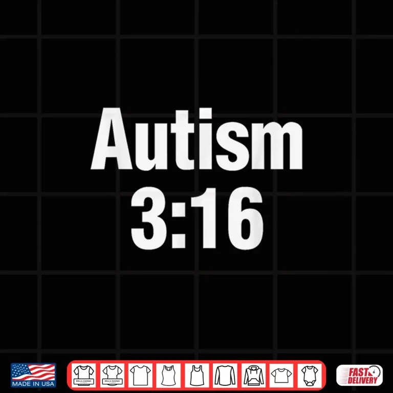 Design Three Sixteen Graphic Autism Awareness Professional Support Shirt 1