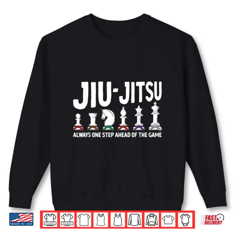 Sweatshirt Chess Pieces Stripes and Ranks Jiu Jitsu Brazilian BJJ Humor Shirt