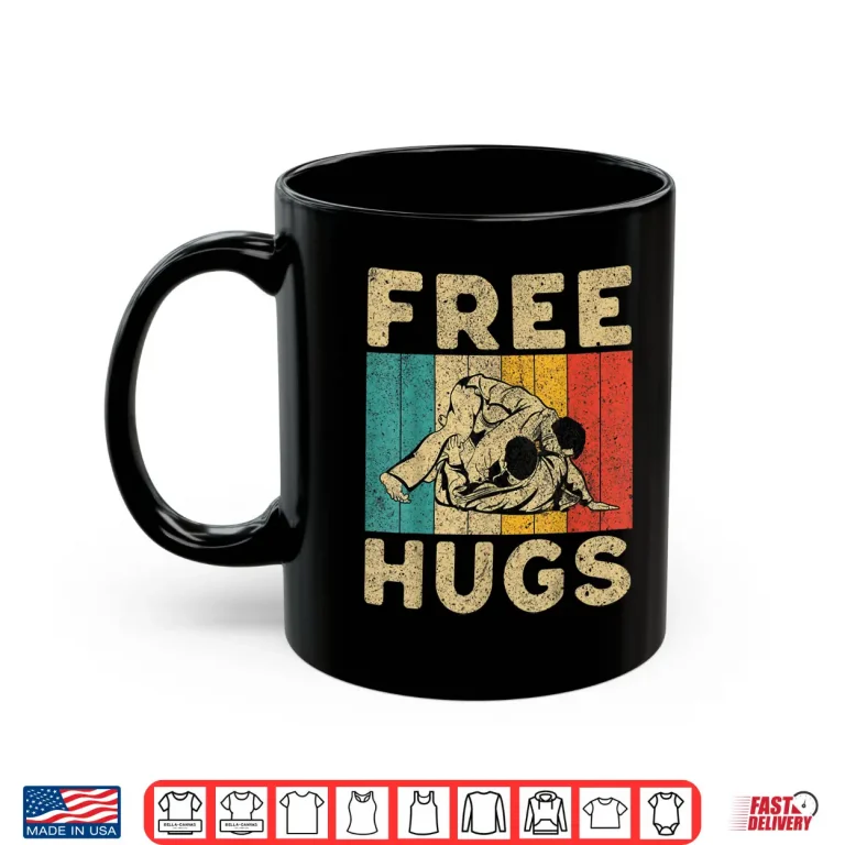 Mug Free Hug Brazilian Jiu Jitsu BJJ Professional Humor Vintage Shirt