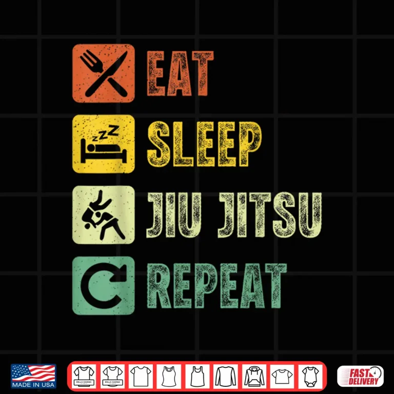 Design Eat Sleep Repeat Brazilian BJJ Jiu Jitsu Professional Vintage Shirt