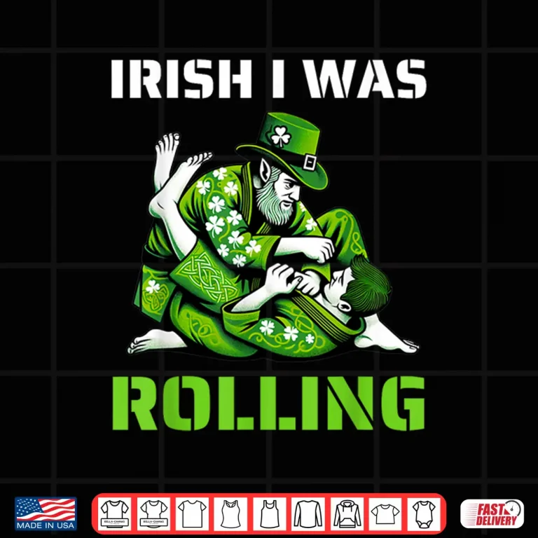 Design Irish I Was Rolling Shamrock Jiu Jitsu BJJ Saint Patricks Day Shirt