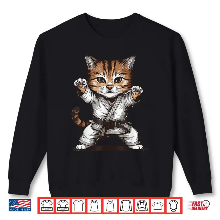 Sweatshirt Professional Animal Graphic Jiu Jitsu Cat Modern Aesthetic Shirt