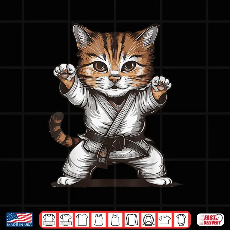 Design Professional Animal Graphic Jiu Jitsu Cat Modern Aesthetic Shirt