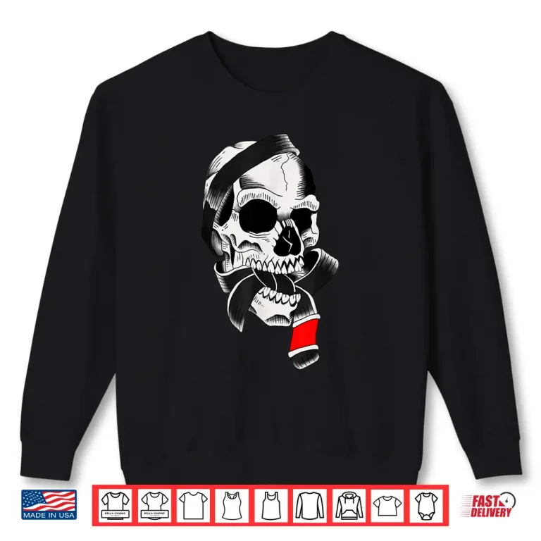 Sweatshirt Skull With Black Belt Brazillian Jiu Jitsu Professional Graphic Shirt