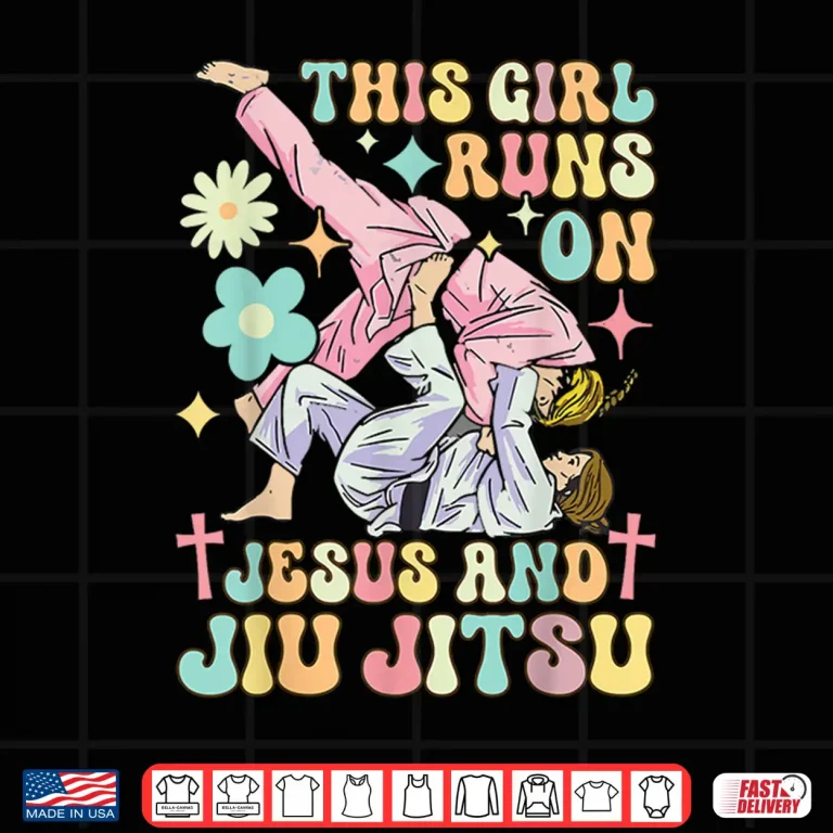 Design This Person Runs On Jesus Jiu Jitsu Professional Faith Identity Shirt