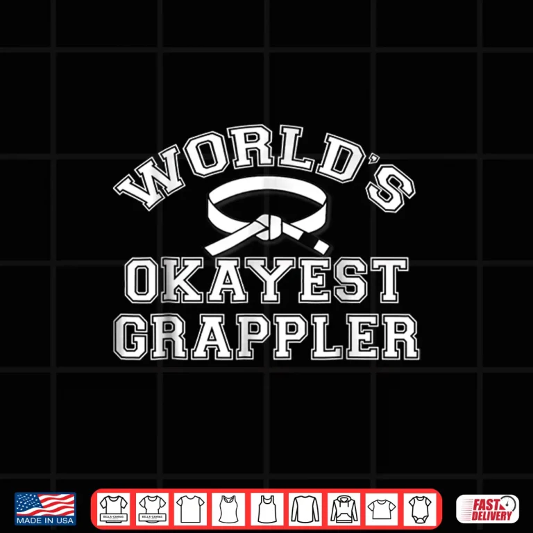Design Worlds Okayest Grappler Jiu Jitsu Professional BJJ Humor Funny Shirt