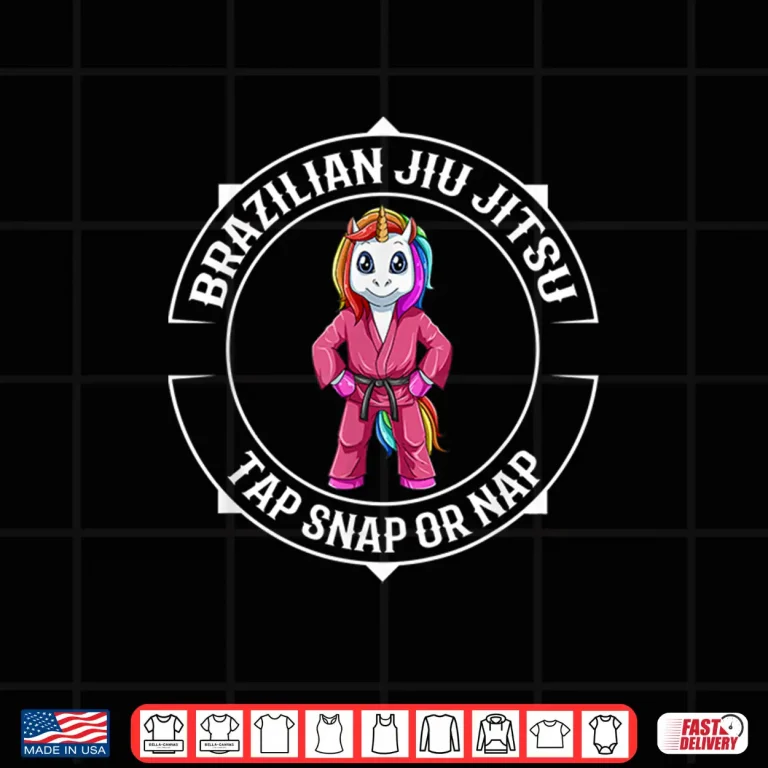 Design Cute Unicorn Jiu Jitsu BJJ Professional Aesthetic Graphic Shirt