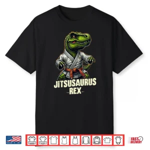 Jitsusaurus Rex T Rex Jiu Jitsu Martial Arts Dinosaur Humor Shirt