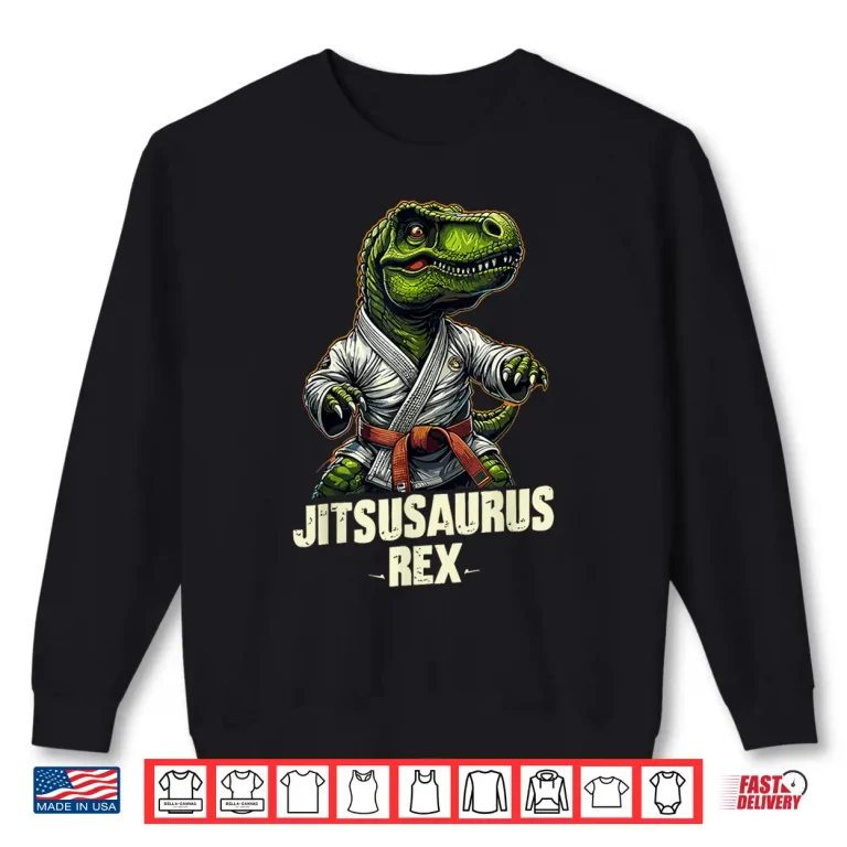 Sweatshirt Jitsusaurus Rex T Rex Jiu Jitsu Martial Arts Dinosaur Humor Shirt