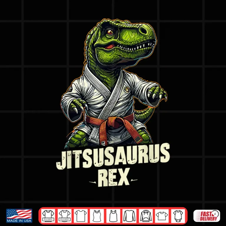 Design Jitsusaurus Rex T Rex Jiu Jitsu Martial Arts Dinosaur Humor Shirt