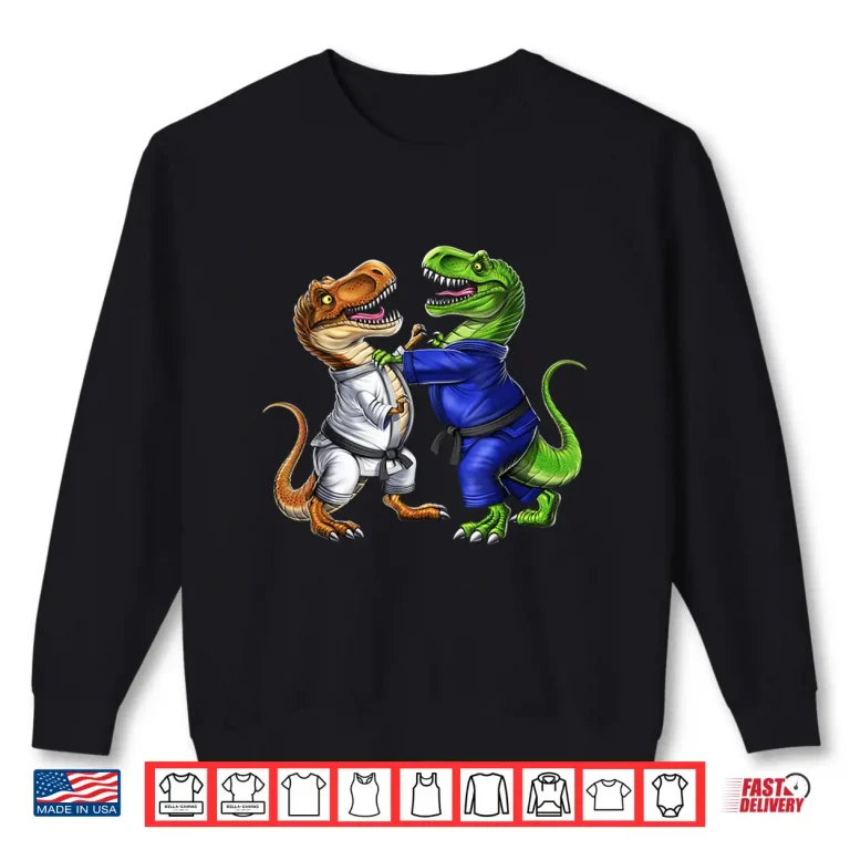 Sweatshirt T Rex Dinosaur Brazilian Jiu Jitsu BJJ Judo Martial Arts Shirt