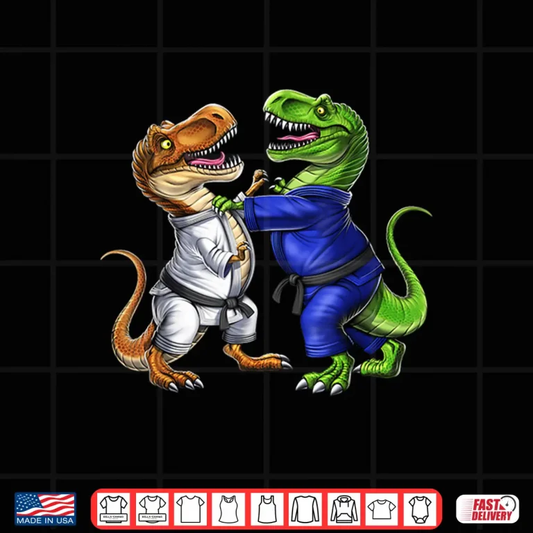 Design T Rex Dinosaur Brazilian Jiu Jitsu BJJ Judo Martial Arts Shirt